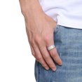 thumbnail image 2 of OUNONA 1Pack Mens Promise Rings in Stainless Steel with Inscription for Wedding and Engagement, 2 of 8