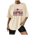 thumbnail image 1 of EQWLJWE Hauts d'Été pour Femmes Hauts pour Femmes en Liquidation Chemises d'Été Aguichant pour Femmes Col Rond Manches Courtes Hauts Imprimés Blouse Régulière, 1 of 5