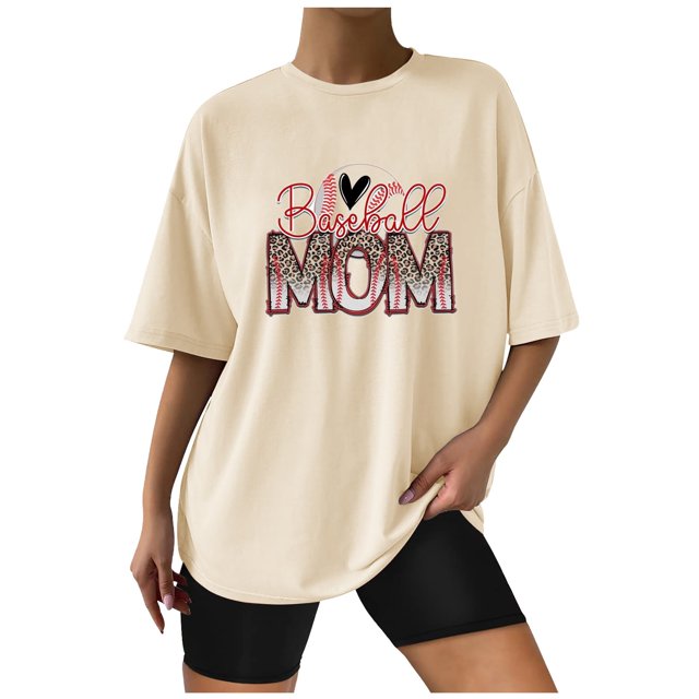 EQWLJWE Hauts d'Été pour Femmes Hauts pour Femmes en Liquidation Chemises d'Été Aguichant pour Femmes Col Rond Manches Courtes Hauts Imprimés Blouse Régulière