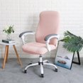 thumbnail image 2 of ORUYROP Office Chair Cover Water Resistant Pink Stretch Jacquard Computer Chair Slipcover for Armrest Chairs L, 2 of 7