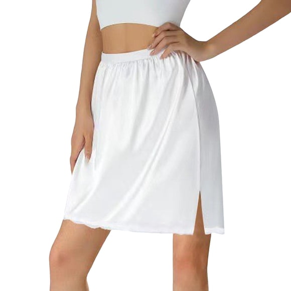 Women Half Under Dress Lace Hem Elastic Waist Petticoat Underskirt Knee Length Midi Skirt Extenders For Dresses Swim Cover up Skirt Long Skirts for Women Summer Two Piece Skirt Set for Women Skirts