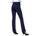 thumbnail image 3 of Kmbangi Women's Pants Solid Color High Waist Flared Trousers with Pockets, 3 of 4