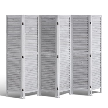 VEVOR Cloison de Pièce en Bois Écran d'Intimité en Bois Séparateur de Pièce à 6 Panneaux