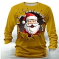 thumbnail image 2 of RXMEKW Haut à Manches Longues à Col Rond avec Imprimé de Noël pour Hommes, Chemise Décontractée en Polyester, Vert Taille g, 2 of 3