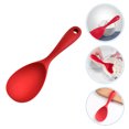 thumbnail image 3 of Weiweiguan 1Pc Silica Gel Rice Spoon Non-stick Rice Spoon Soup Rice Spoon Supply (Red), 3 of 7