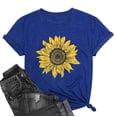 thumbnail image 1 of Jsaierl T-Shirts Tournesol pour Femmes Mignons Drôles T-Shirts Graphiques Adolescentes Inspirant Col Rond Hauts Décontractés Manches Courtes Blouses de Vacances, 1 of 8
