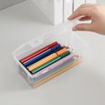 thumbnail image 4 of Qocolhg Plastic Storage Containers with Lid, Clear Pencil Box Pencil Case, Storage Boxes Bulk Stackable Design, Durable Office Supplies Organizer for Crayon Pencil, Craft, Brush, Art Supplies, Makeup, 4 of 6