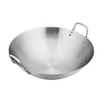 thumbnail image 1 of Beloving Round 26cm Stainless Steel Wok Pan with Ergonomic Handle, 1 of 9