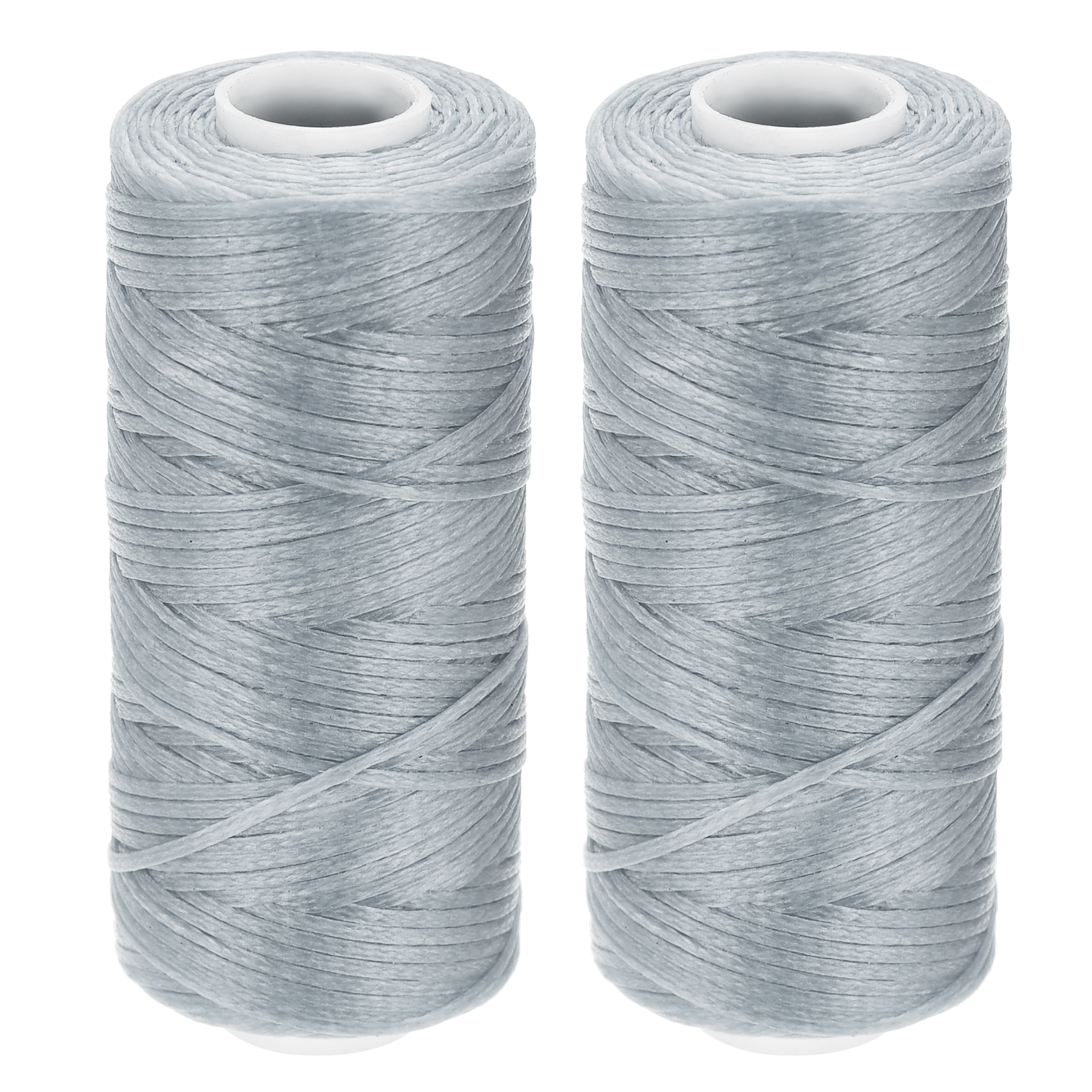 Unique Bargains Silver Tone Polyester Waxed Leather Sewing Thread, 55 Yards, 2 Pack