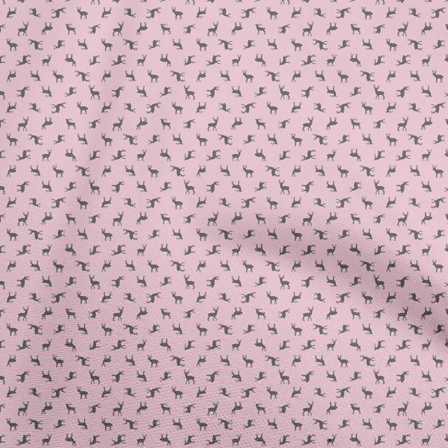 oneOone Georgette Viscose Light Pink Fabric Animal Sewing Craft Projects Fabric Prints By Yard 42 Inch Wide