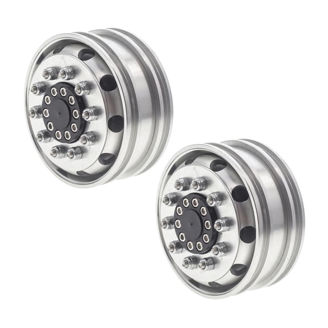 Milaget RC Car Metal Wheel Rim Hub 10 Spoke for 1:14 RC Climbing Trailer Cargo Truck Hobby Car DIY Assembly Modification Vehicle Model front