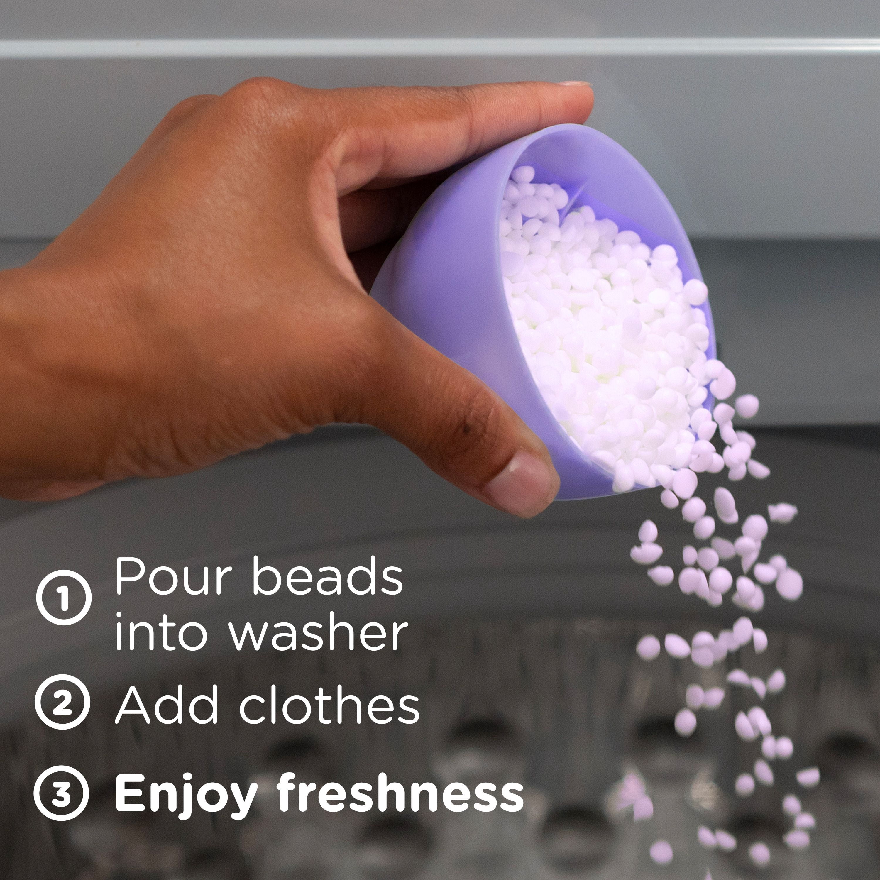 Downy Light Laundry Scent Booster Beads, White Lavender Scent, 680g, In-wash fabric beads designed to be gentle with a light boost of scent, No Heavy Perfumes