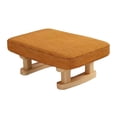 thumbnail image 2 of Siruishop Small Foot Stool Ottoman Bench Creative Wooden Footstool for Living Desk Bed Orange, 2 of 8