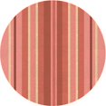 thumbnail image 1 of Ahgly Company Tapis Rond Lavable en Machine Intérieur Transitionnel Orange, 3 Pieds Rond, 1 of 7
