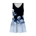 thumbnail image 3 of Pisexur Robes d'Été pour Femmes 2024 Plage Décontractées Sans Manches Robe Midi Imprimé Floral Débardeur Ample Robe Soleil avec Poche P-2TG, 3 of 6