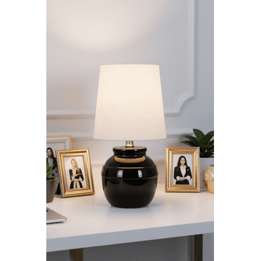 Lampe d'appoint en céramique noire Mainstays de 12,5 pouces