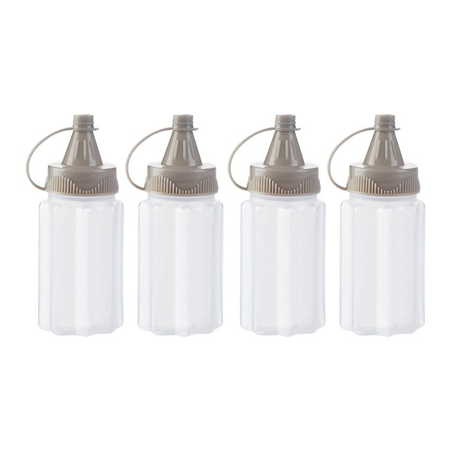 S SERENABLE 4Pcs Small Bottles Portable Food Storage Container Seasoning Bottles Bottle Gray