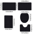 thumbnail image 3 of Fridja Bathroom Rugs 5 Piece - Absorbent Memory Foam Bath Mat for Bathroom, Non-Slip, Machine Washable, Dries Quickly, Bathroom Mat Set Black, 3 of 5