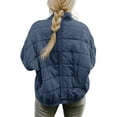 thumbnail image 1 of Opperiaya Women Stand Collar Long Sleeve Solid Color Full Zip Quilted Jackets, 1 of 4