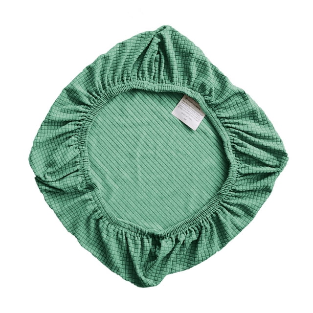 kurtrusly Chair Cover Slipcover Stretch Seat Computer Protection Set Anti-Dirty Thicken Solid Home Wedding Universal Decoration Dark Green/Seat Mat 1Set