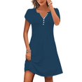 thumbnail image 1 of Ovzne Robes pour Femmes 2025 Robe de Plage Robe Décontractée Ample d'Été pour Femmes Robe Imprimée Sans Manches Ensemble Haut/chemise à Col en V Robe de Printemps Liquidation, 1 of 6