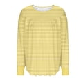 thumbnail image 4 of Lmnyox Hauts Grande Taille pour Femmes, Manches Longues Surdimensionnées, Col Rond, Chemises Plissées, Blouses Décontractées Mode, 4 of 6