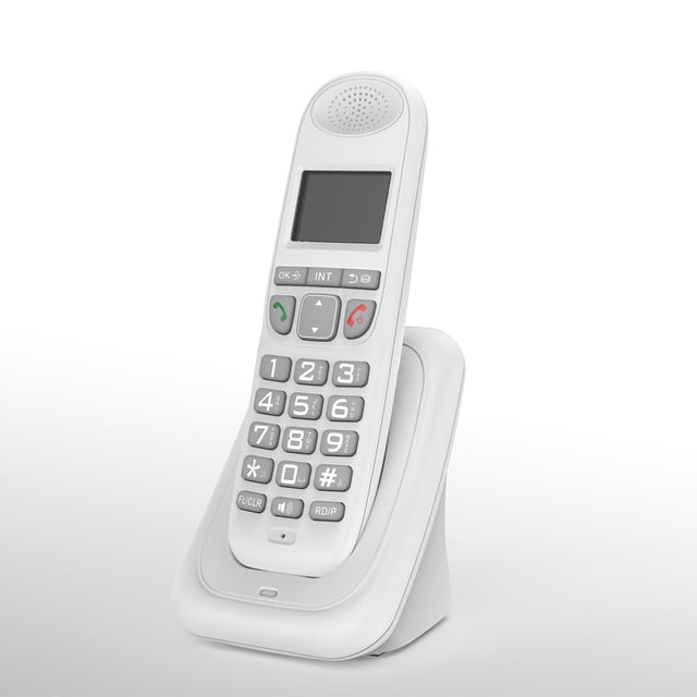 Expandable System with 3 Lines Display Caller Support 5 Handsets Connection 50 Phone Book Memories Hands-free Calls Conference Call Mute Function 16 Languages for Office Business Home Fami White