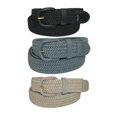 thumbnail image 1 of CTM® Ceinture Tressée Élastique Extensible (Lot de 3 Couleurs) (pour Hommes), 1 of 2