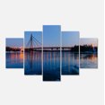thumbnail image 2 of Moscow Bridge in Kiev Panorama - Cityscape Canvas Art Print, 2 of 3