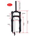 thumbnail image 4 of BOLANY BOLANY FKA006 26-Inch Magnesium Alloy Fat Tire Bicycle Fork for Snow and Beach Riding, 135mm Shock Absorption, Wire Control Suspension, Black Color, 4 of 6
