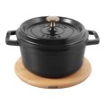 thumbnail image 2 of STAUB Specialities 16 cm Round Beech Trivet Magnetic, Brown, 2 of 5