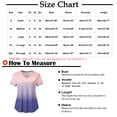 thumbnail image 3 of TopLLC Women's Gradient Ombre V-Neck Short Sleeve Scrub Top, 3 of 3