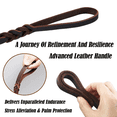 thumbnail image 3 of 4ft Dog Leash 1/2 inch Braided Leather Leash,Professional Handmade Short Leather Leash, 3 of 8