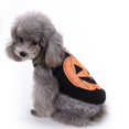 thumbnail image 4 of Halloween Pets Fashion T-Shirt Pumpkin Spider Skull Patterns Print  Neck Short Sleeve Pullover, 4 of 8