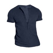 Hotojiny Chemises Homme Muscle V Col Slim Fit Short Sleeve Casual Golf T-shirts Confortable Soft Tees Beach Vêtements