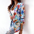 thumbnail image 2 of IROINID Blazer pour Femmes à Manches Longues Imprimé Col Rabattu, Ample Printemps et Automne Col Rabattu Tempérament Ajusté Petit Blazer, 2 of 8