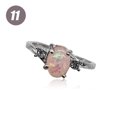 thumbnail image 5 of thinsony Female Silver Ring Portable Zircon Rhinestone Rings Girlfriends Bridal Ornaments Jewellery Accessory Wedding Engagement Pink Size 11, 5 of 5