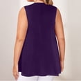 thumbnail image 4 of AherBiu Plus Size Tank Tops Loose Fitting V Neck Sleeveless Solid Basic T Shirt Fashion Stretchy Summer Causal Tank Tops, 4 of 5