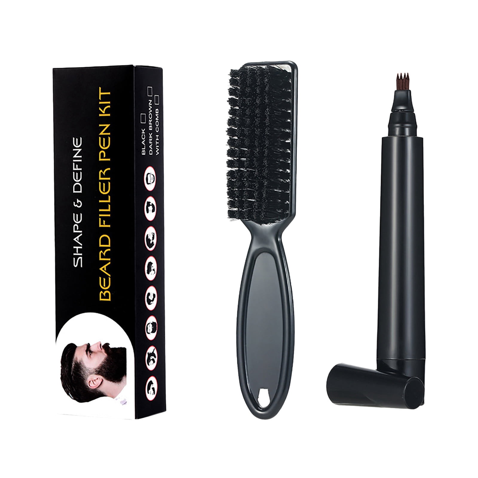 WIFKLSIIPG Stylo de Remplissage pour Barbe Barbe Camouflage Rapide Croissance Naturelle des Cheveux Crayon à Barbe 4 ml