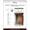 thumbnail image 4 of 72″ Back-to-Back Entry Door Pull / Push Handle – Square ‘H’ Ladder Style, Modern Design | 304 Stainless Steel, Satin Brushed Finish | Residential & Commercial Use, 4 of 9