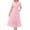 Pink# summer dresses for women, variant on Oksale Eyelet Beach Dresses for Women Summer Vacation Hollow Out Midi Dress with Pockets Loose Short Sleeve Sundresses Trendy Notch Neck Fashion Clothes Yellow L