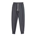 thumbnail image 2 of Ceisia Men Solid Color Loose Casual Pants Elastic Waist Drawstring Sports Gift Work Trousers, 2 of 4