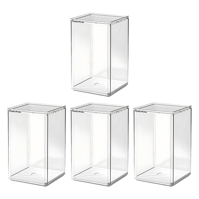 Saving Sale! Cameland 4 Pack Transparent Toy Figurine Figurine Storage Box