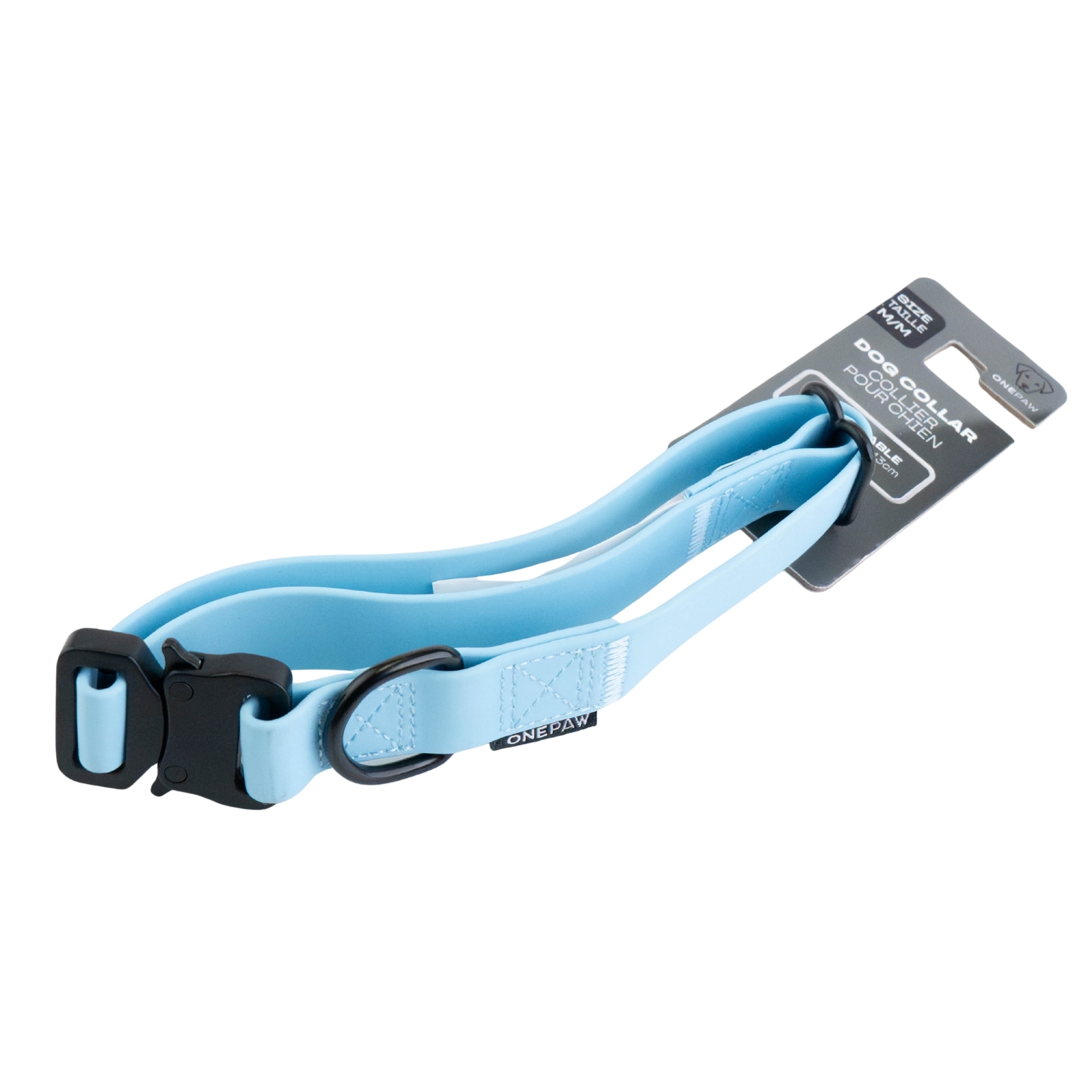One Paw, Un collier pour chien en Silicone avec boucle métal, hydrofuge, plusieurs tailles.