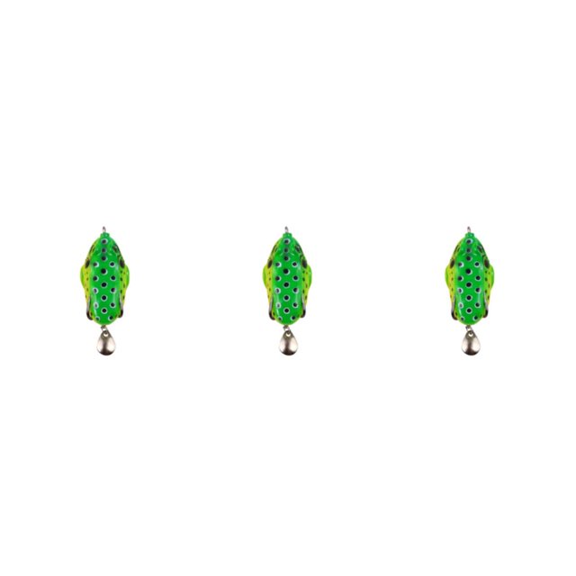 QualitChoice 1/2/3/5 Fish Lure Artificial Bait 8cm Workmanship Compact Size No Burrs Exquisite Rotating Lures Fishing Tackle Light Green 3PCS