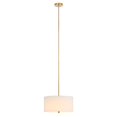 thumbnail image 3 of Hudson & Canal PD0619 Ellis Brass Pendant with Fabric Shade, 3 of 13