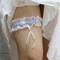 thumbnail image 4 of Ohufall White Garters For Bride 2 Pieces, Wedding Garter For Bride Elasticity Lace Garter, Wedding Garter Set For Bride, 4 of 4