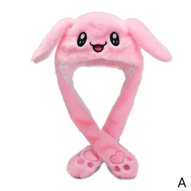 Plush Rabbit Bunny Hat Animals Ear Moving Jumping Hat Hat Animal Ear Best P1D4