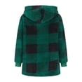 thumbnail image 5 of CEHVOM Veste à Capuche Décontractée à Carreaux avec Poches pour Femmes, Mode, Chaude, en Liquidation, 5 of 5
