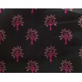 thumbnail image 4 of oneOone Georgette Viscose Fabric Floral & Flying Swan Block Print Fabric By The Yard 42 Inch Wide, 4 of 4